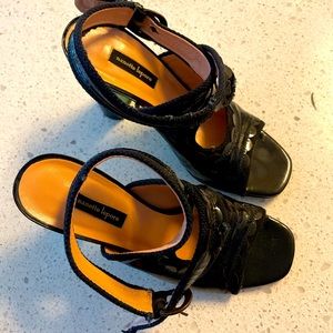 Nanette Lepore Chunky Heels with Ankle Strap